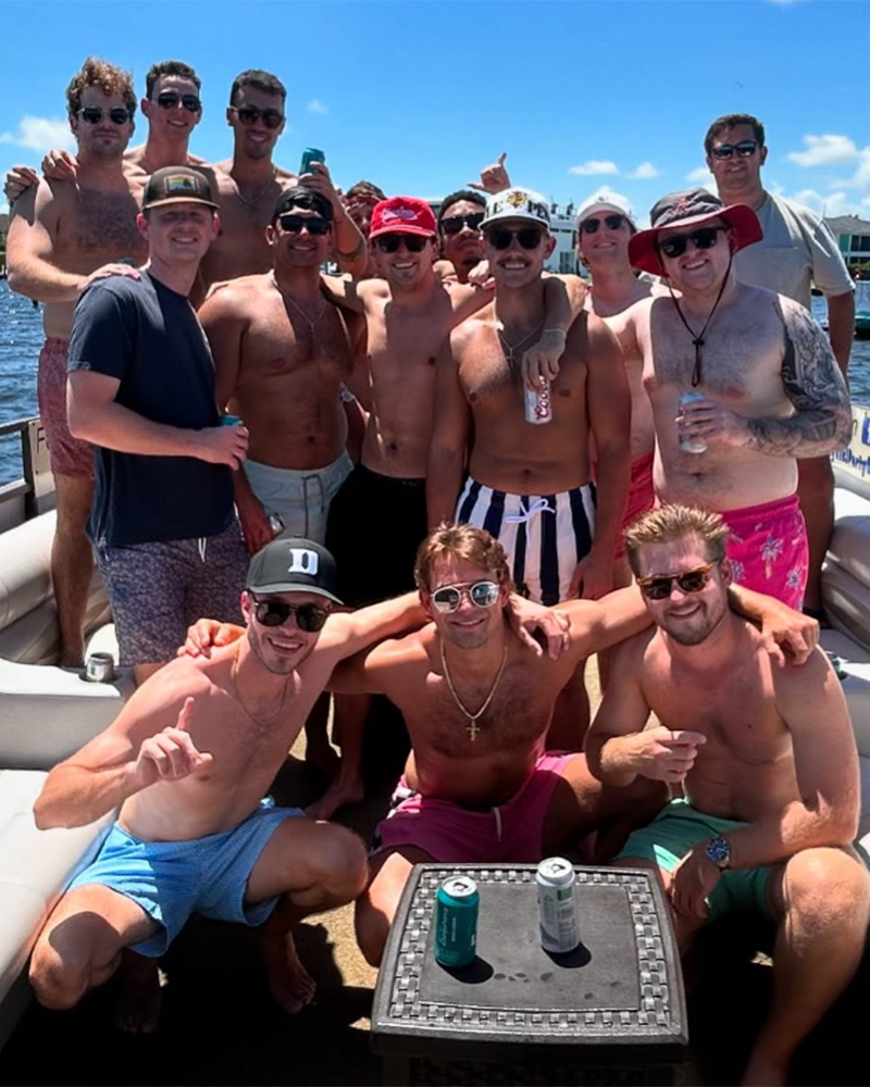 Bachelor party on Fort Lauderdale tiki boat